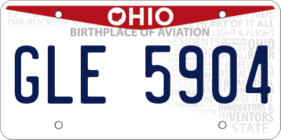 OH license plate GLE5904