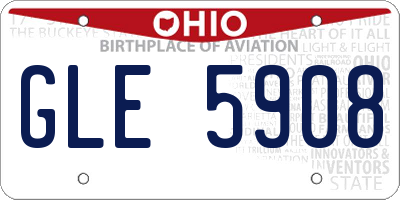 OH license plate GLE5908