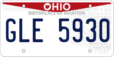 OH license plate GLE5930
