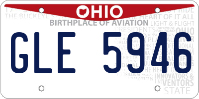 OH license plate GLE5946