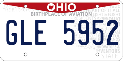 OH license plate GLE5952