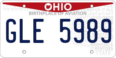 OH license plate GLE5989