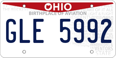 OH license plate GLE5992