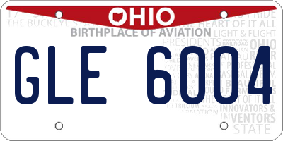 OH license plate GLE6004