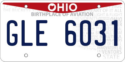 OH license plate GLE6031