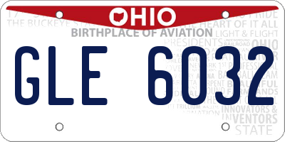 OH license plate GLE6032