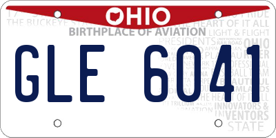 OH license plate GLE6041