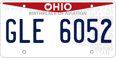OH license plate GLE6052