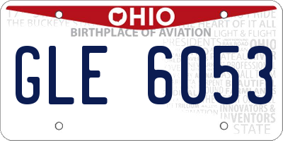 OH license plate GLE6053