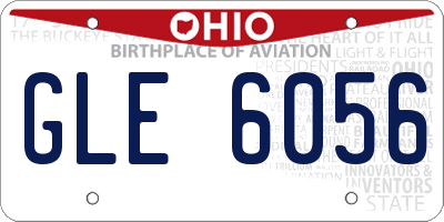 OH license plate GLE6056