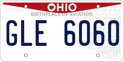 OH license plate GLE6060