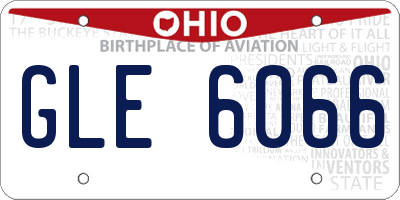 OH license plate GLE6066