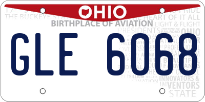 OH license plate GLE6068