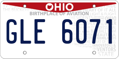 OH license plate GLE6071