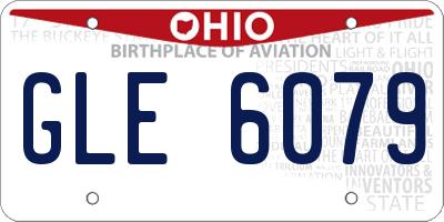 OH license plate GLE6079