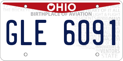 OH license plate GLE6091