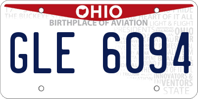 OH license plate GLE6094