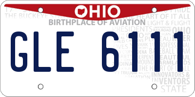 OH license plate GLE6111