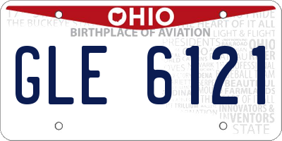 OH license plate GLE6121