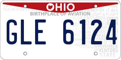 OH license plate GLE6124
