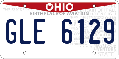 OH license plate GLE6129