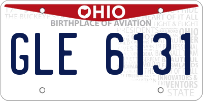 OH license plate GLE6131