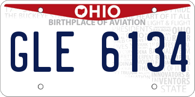 OH license plate GLE6134