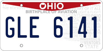 OH license plate GLE6141