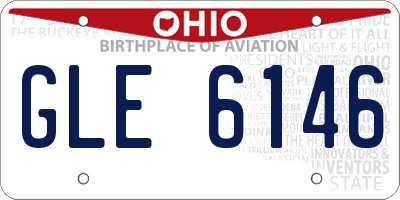 OH license plate GLE6146