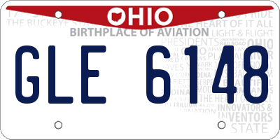 OH license plate GLE6148