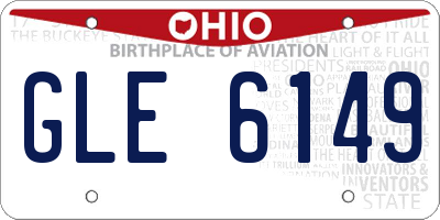 OH license plate GLE6149