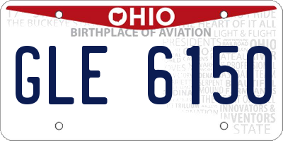 OH license plate GLE6150