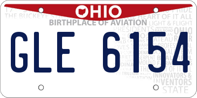 OH license plate GLE6154