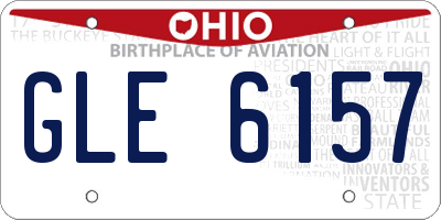 OH license plate GLE6157