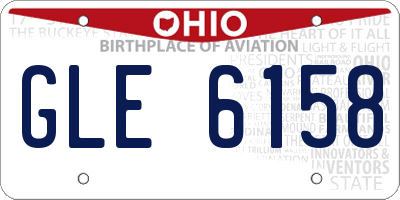 OH license plate GLE6158