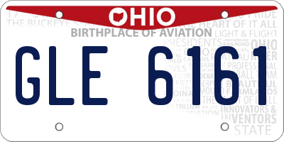 OH license plate GLE6161