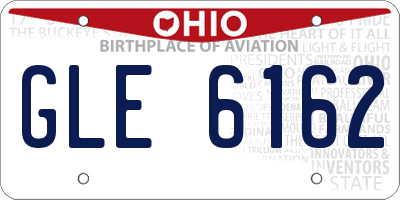 OH license plate GLE6162