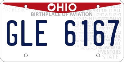 OH license plate GLE6167