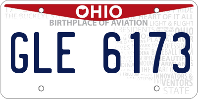 OH license plate GLE6173
