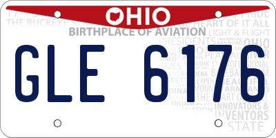 OH license plate GLE6176