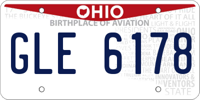 OH license plate GLE6178