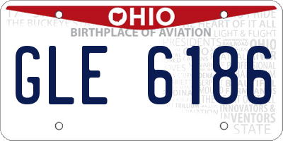 OH license plate GLE6186