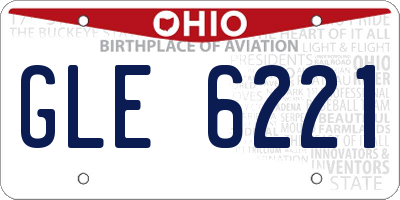 OH license plate GLE6221
