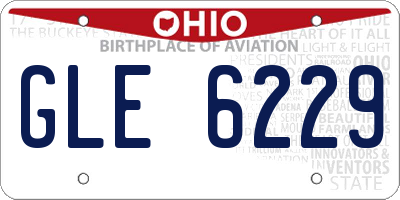 OH license plate GLE6229