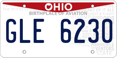 OH license plate GLE6230