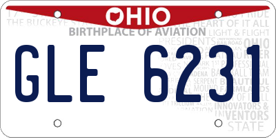 OH license plate GLE6231