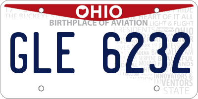 OH license plate GLE6232