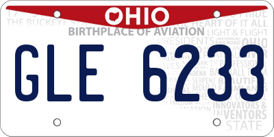 OH license plate GLE6233