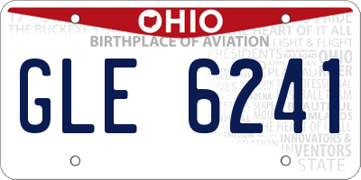 OH license plate GLE6241