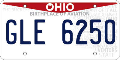 OH license plate GLE6250